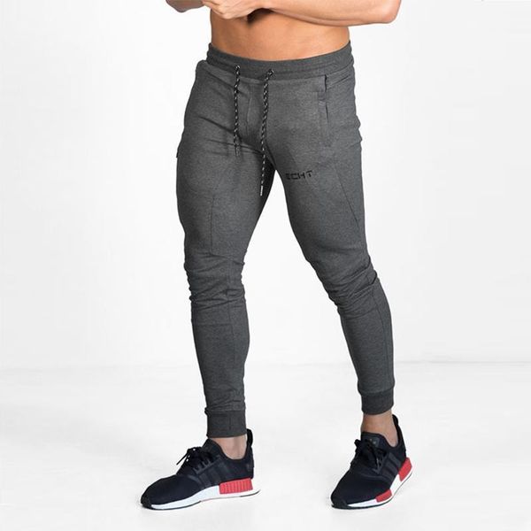 

jogger sweatpants men casual pants solid gray black gyms fitness workout sportswear trousers male cotton trackpants pencil pants1