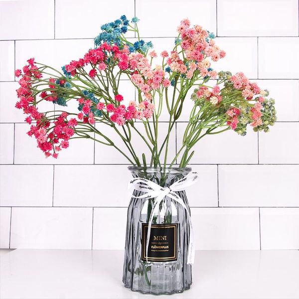 

decorative flowers & wreaths 1 piece babies breath artificial fake gypsophila diy floral bouquets party birthday wedding decoration flower h
