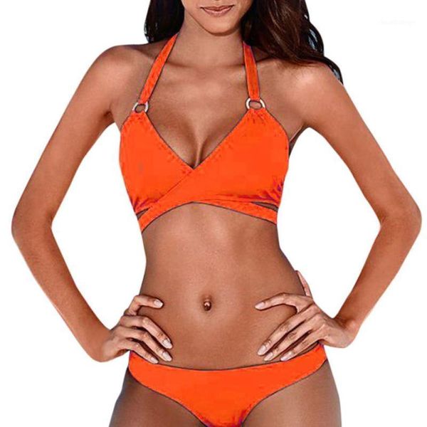 

two piece swim suit for women swimsuits push up swimwear beach wear solid swimming suit sets 2018 female bandage bathing #ll51, White;black