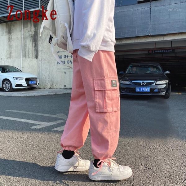 

zongke mens cargo pants hip hop harem pants men clothing mens trousers jogger harajuku sweatpants 2020 new m-2xl1, Black