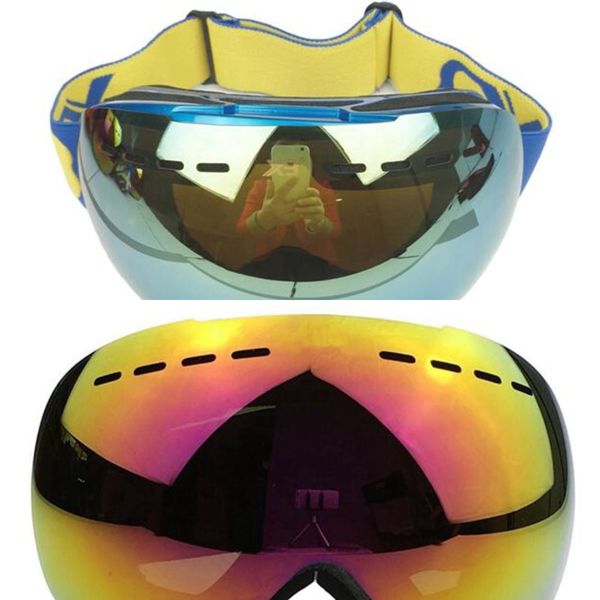 

new arrival,blue lens double layers large splayers goggles skiers,full protection for eyes,can attach reading glasses