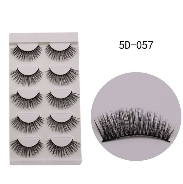 

false eyelashes 5d soft faux mink hair natural messy eyelash crisscross wispy fluffy lashes extension eye makeup tools 5 pairs