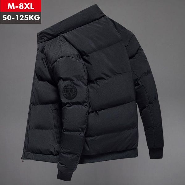

men's down & parkas winter men brand 2021 casual warm thick waterproof jacket coat autumn outwear windproof 8xl, Black
