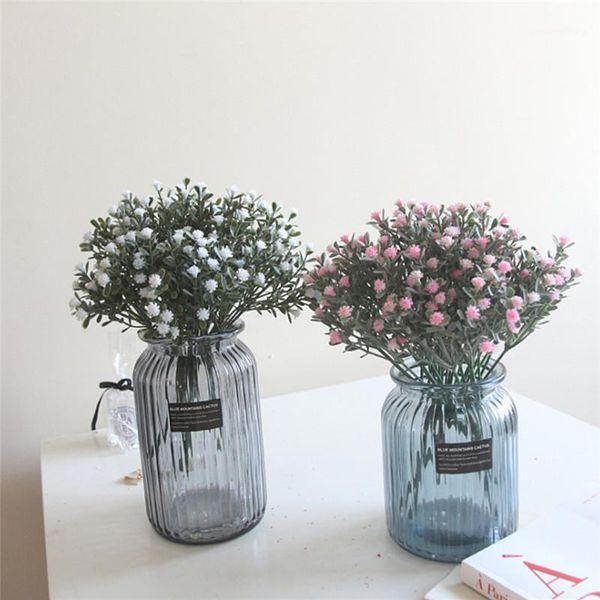 

7 forks mini heads fake flowers gypsophila artificial flowers baby's breath plants for wedding party home garden decorations1