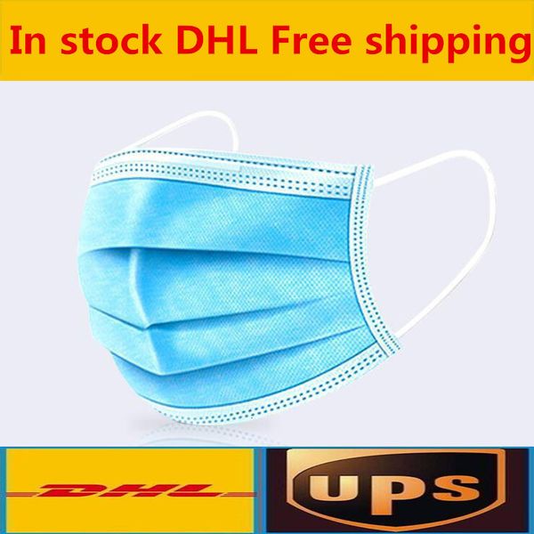 

1z9days super fast 3-7 packages disposable face arrive thick 3-layer masks with earloops for salon, home use comforta