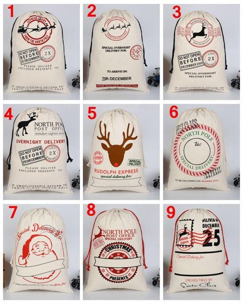 

factoryp2n8monogrammable factoryf0zv29 santa style dhl canvas large claus drawstring bag with reindeers, monogramable christma