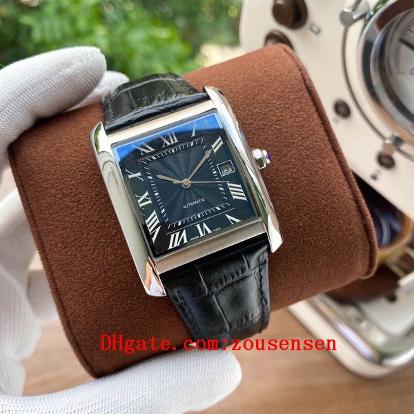 

2020 classic tank solo men watches joker leather wristwatches 316l stainless steel square mens watch d3097