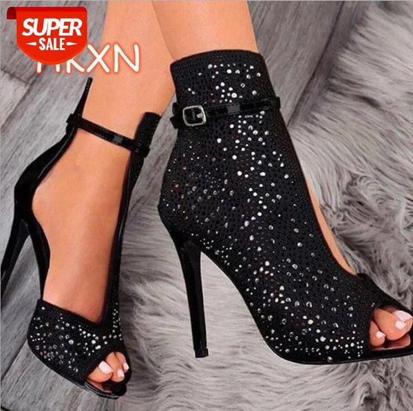 

2021 bling sandals shoes woman large size 43 high heels pumps women party shoes wedding bridal high heels ladies shoes #lp0k, Black