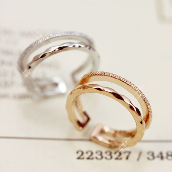 

Luxurys Designers Fashion Jz007 Korean fashion double crown temperament ring female ring tail ring two knuckle joint accessories, Silver