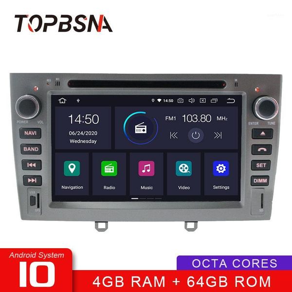 

sna 2 din android 10 car dvd player for 408 308 wifi multimedia gps navigation stereo car radio headunit 4g+64g auto1