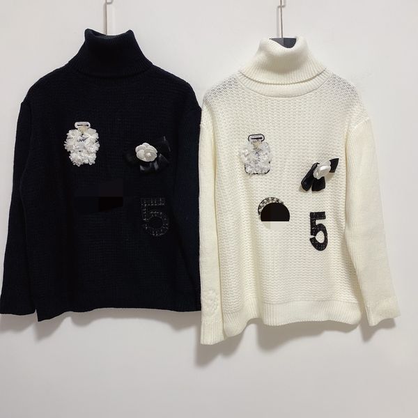 

1220 2021 autumn sweater long sleeve crew neck beads pullover brand same style prom fashion luxury womens clothes yashi, White;black