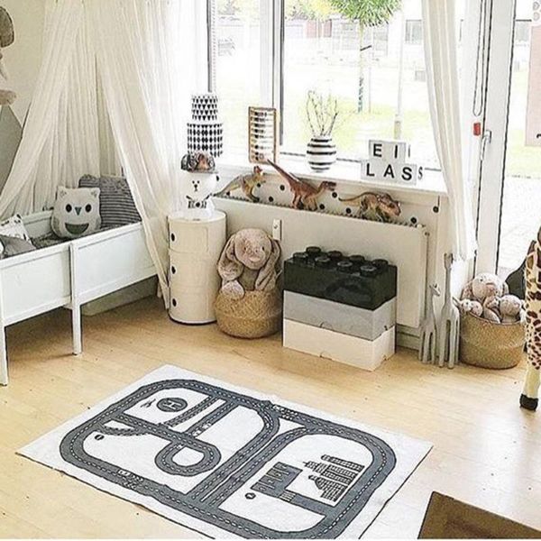 

carpets nordic style kids room carpet decoration floor baby play mat soft crawling rugs car track pattern puzzles learning toy1