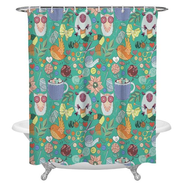 

shower curtains cute cartoon animal curtain decorative waterproof polyester fabric bathroom with hooks home bath decor