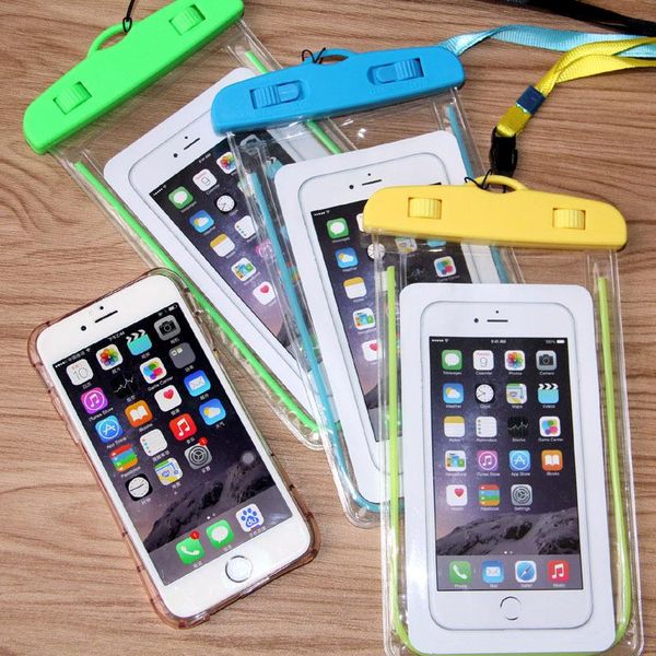 

водонепроницаемая сумка для телефона luminous пвх плавательные сумки ipx8 подводно телефон чехол для seaside vacation универсальный все моде