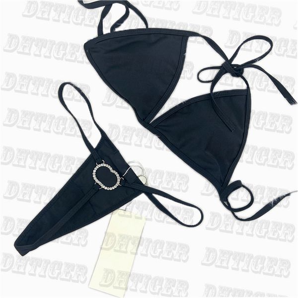 

rhinestone black bikini stylish slimming bikinis designer womens beach thongs luxury halter swimwear, White;black