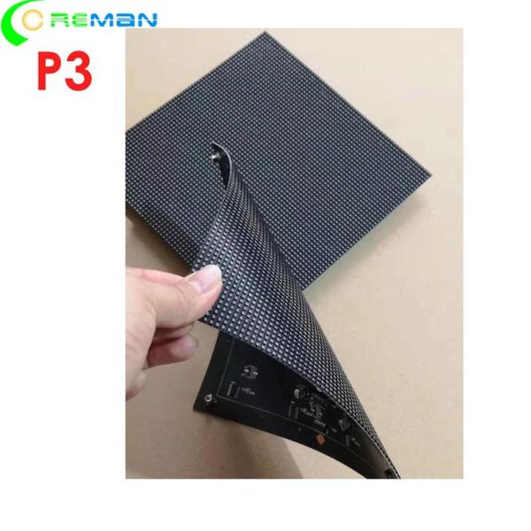 

display shenzhen led manufacture low price soft p3 panel module 192mm x 64x64