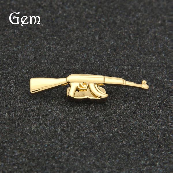 

ak47 rifle gold teeth set new gold teeth hip hop piece, Silver