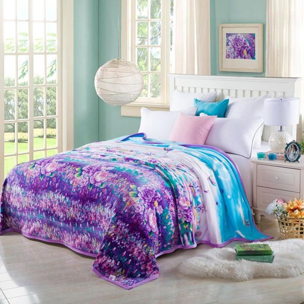 

flannel warm sofa blanket cover winter decoration soft travel blanket