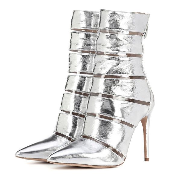 

of meade bezerro leather silver patent fina leap boots high women autumn pointed toe female shoes mola tl-a0131 koqp, Black