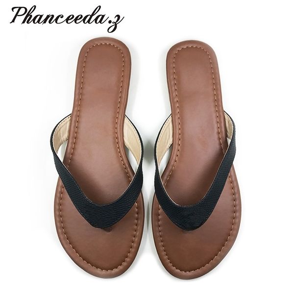

new summer style shoes women sandals shining good quality snake fashion casual solid slippers flip flops y200624, Black