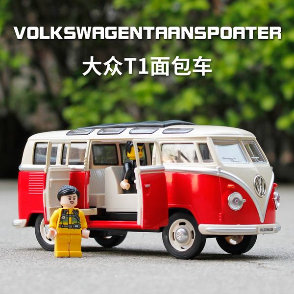 

metz volkswagen t1 alloy car model simulation bus sound light metal children's toys