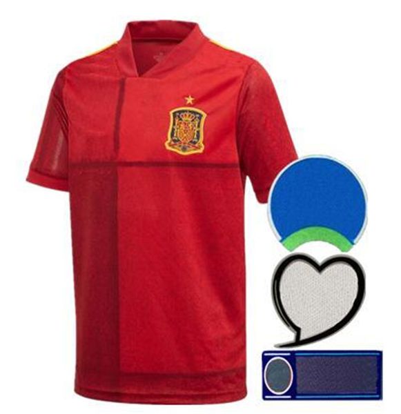 

2020 spain soccer jerseys ferran ramos morata 20 21 ansu fati rodrigo olmo gaya football shirt asensio koke oyarzabal men kids set camisetas, Black;yellow