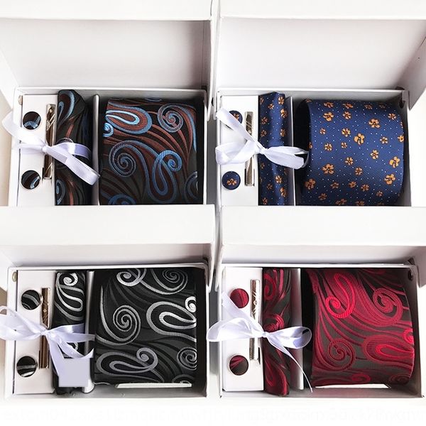 

1mbz selling 8cm men's tie box new party high style men's silk necktie wedding quality casual narrow dating tie men's design, Black;blue