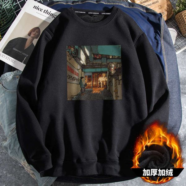 

cashmere sweater trend loose autumn style thickened winter round neck thick warm long sleeve men's coat 2020 new, Black