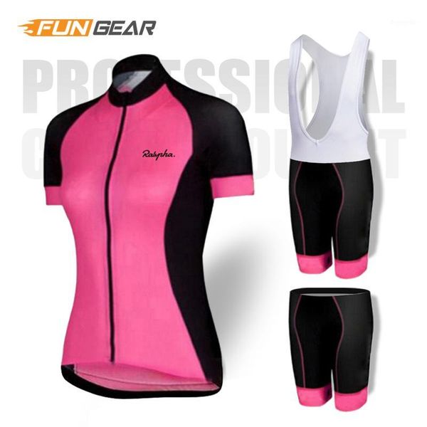 

women cycling short sleeve jersey set summer clothing girl bicycle riding clothes lady pink 3d gel pant pad kit anti uv sunlight1, Black;blue