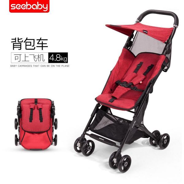 

strollers# lightweight stroller pocket umbrella baby pram high landscape fold carriage on the plane can sit reclining1