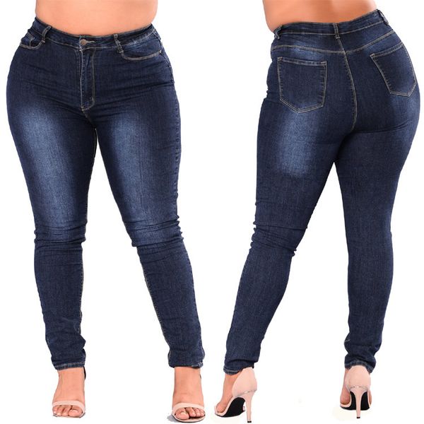 

oversize fashion high stretch jeans women's leggings, Blue