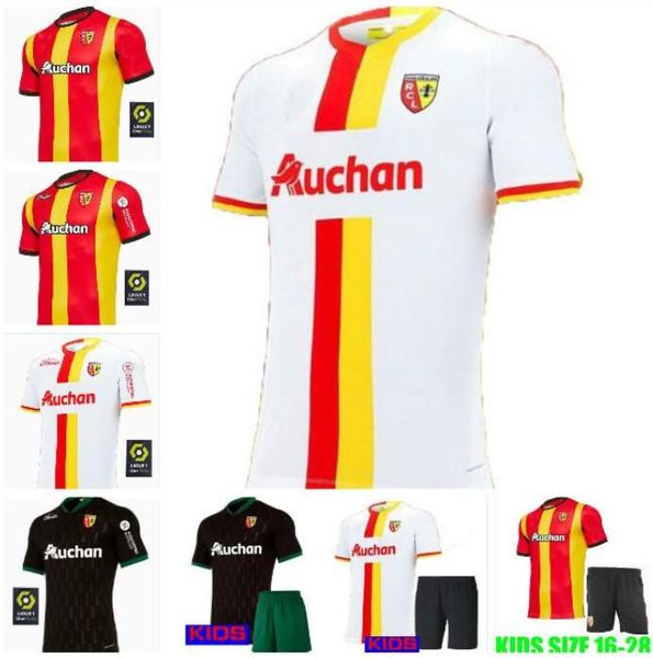 

2021 rc lens home away soccer jerseys gradit fortes cahuzac perez 2020 2021 rc lens maillot de foot camisa de futebol men's football sh, Black;yellow