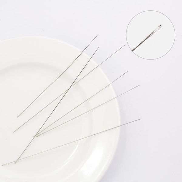 

30 шт. из нержавеющей стали бисероплетение иглы 8 см 10 см ручные инструменты бусинки для бисера для бисера diy серьги браслет ожерелье ювел