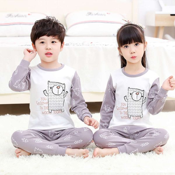 

boys' children's girls' cloth trousers pure warm underwear set autumn and winter cotton baby pajamas, Blue;red