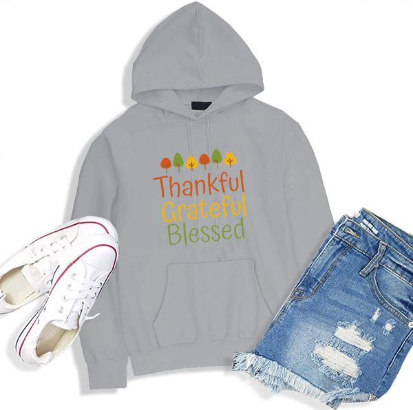 

wt20082 winter new pullover hooded sweater small tree letter printing european and american fashion personality women, Black
