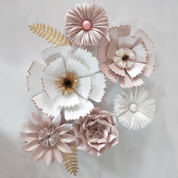

decorative flowers & wreaths giant paper peony large rose chrysanthemum diy home wedding pography background wall decoration scrapbooking