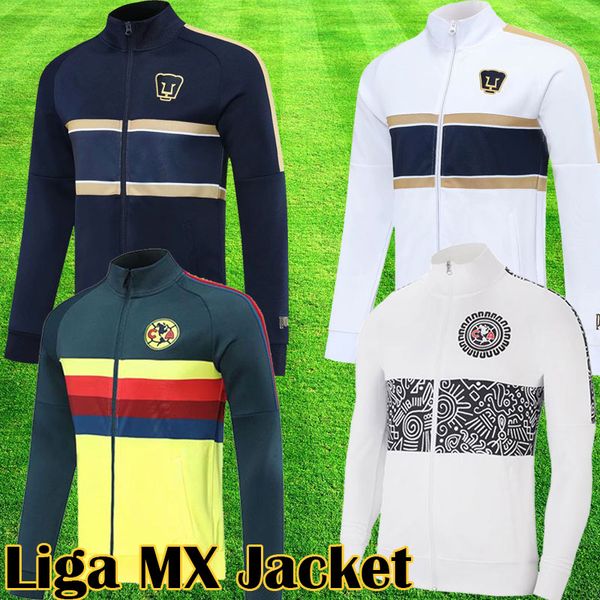 

2021 liga mx jacket club america white unam jacket g.ochoa 20 21 white yellow training suit survetement football jogging sweater uniforms, Black;yellow