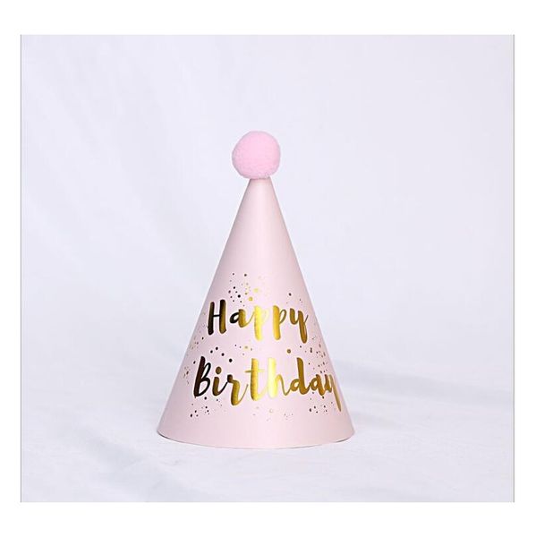 

10pcs lot cute paper party birthday hat sequin plush ball baby girl boy birthday party hats f bbyvcy