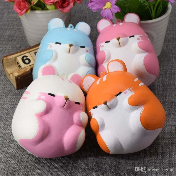 

kawaii soft squishy colorful simulation hamster toy slow rising for relieves squishies stress anxiety home decoration
