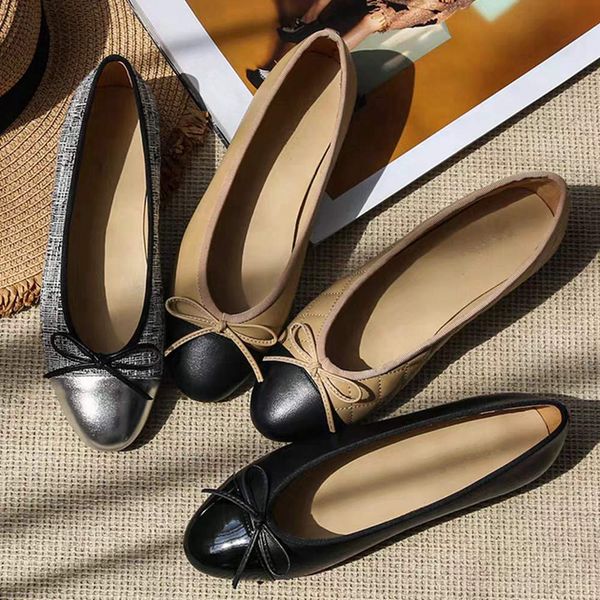 

designer original ballet mixed color slip on women fashion genuine cow leather comfortable ladies flats shoes q1215, Black;white