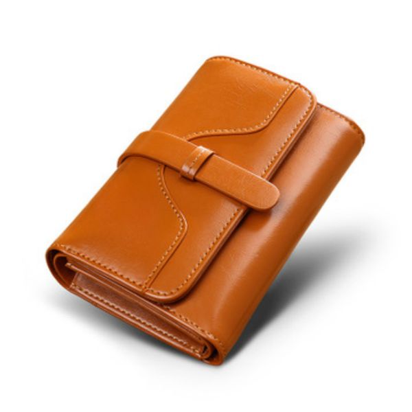 

holder of the wallet card coated with handmade leather coin purse, Brown;gray