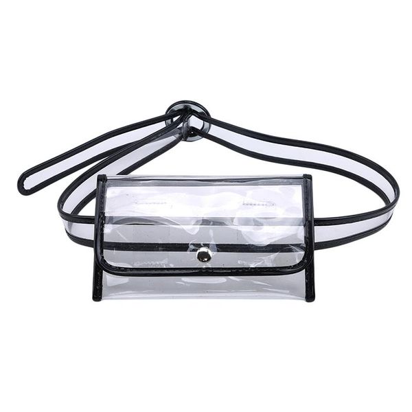 

new pvc transparent waist bags with belt jelly candy color bags small phone card handbag designer purse
