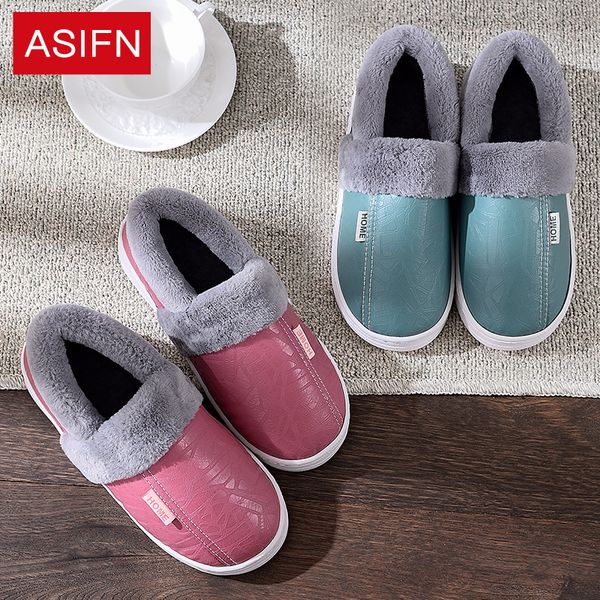 

new winter waterproof shoes plush women's warm fur thickening pure cotton home slippers indoor flats y1202, Black
