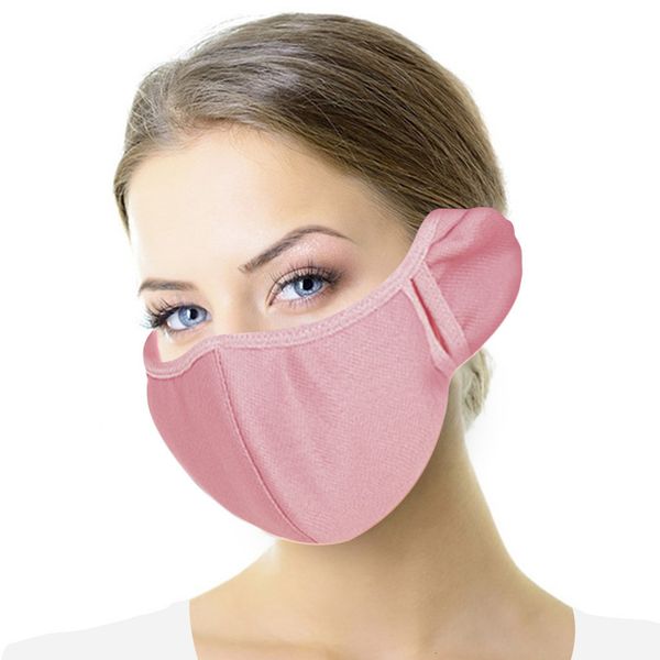 

unisexfactory zmouth face cotton pm2.5 winter solid cover earmuffs outdoor washable reusable breathable mask women