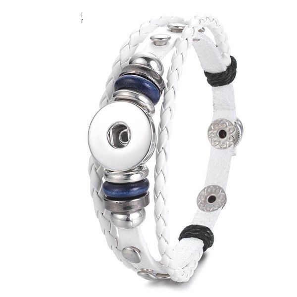 

braided snap vocheng ginger noosa charms leather bracelet 18mm interchangeable jewelry