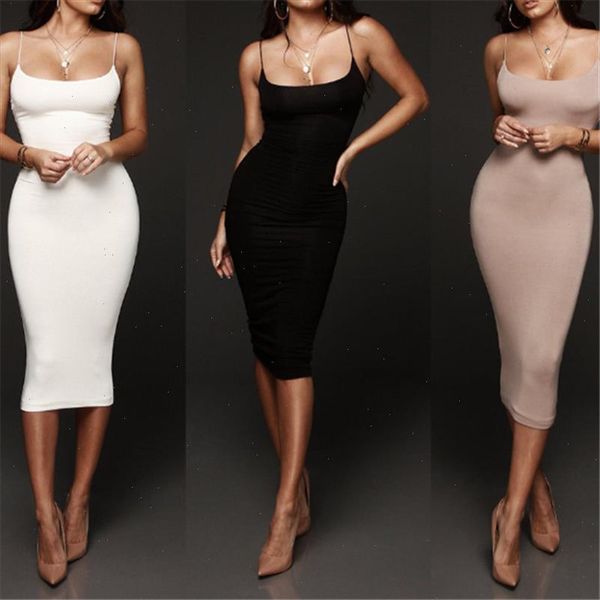 

women bandage dress summer dress 2021 casual tight cocktail party dress halter sleeveless bodycon black white gray, Black;gray