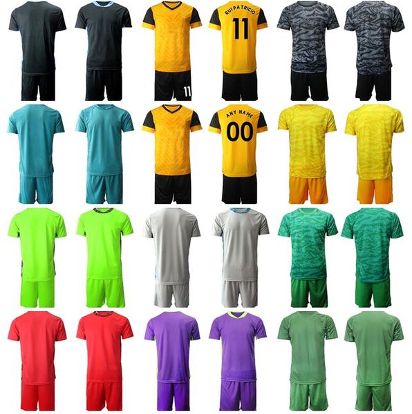 

goalkeeper gk wolves goalie wanderers soccer 21 john ruddy jersey set 11 rui patricio black red grey green men football shirt kits uniform