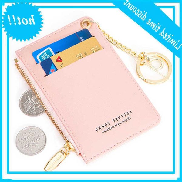 

make holder women soft leather key hanger small portfolios female organiser mini credit card case rits coin bags