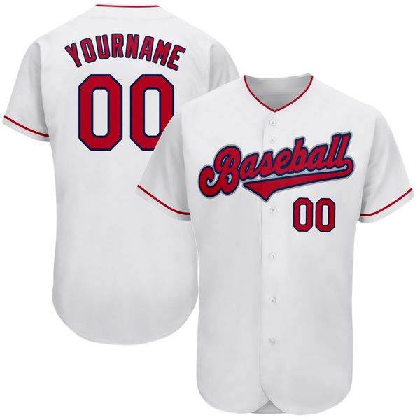 

custom white red-navy-89898 authentic baseball jersey, Blue;black