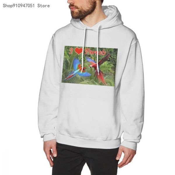 

2020 new men i love parrots sweatshirt hoodie hip hoodie, Black